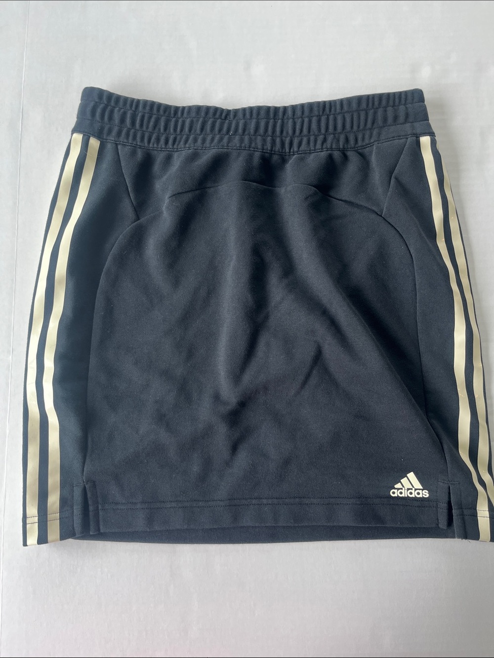 adidas Black Skirt with Cream Side Stripes